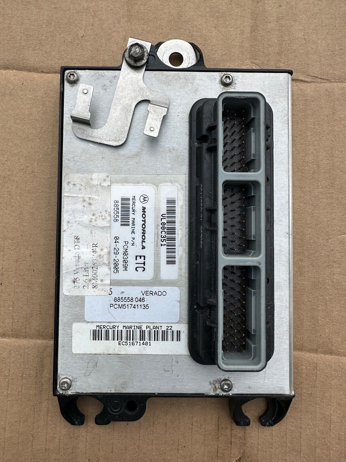 2005 Mercury Verado 275 PCM Computer ECU PCM 885558 Control Unit PCM0309