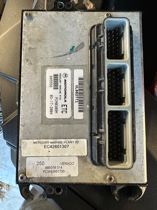 2004 Mercury Verado 250 PCM Computer ECU PCM 885558 Control Unit