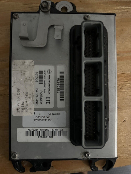 2005 Mercury Verado 275 PCM Computer ECU PCM 885558 Control Unit PCM0309